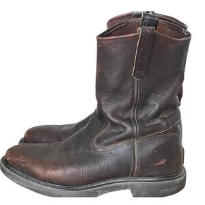 Red Wing Pecos Brown Leather Pull On Work Boots